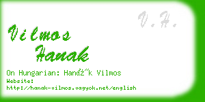 vilmos hanak business card